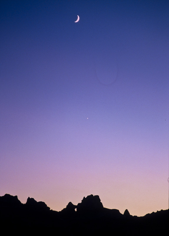 Crescent Moon Over Badlands